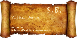 Világi Bence névjegykártya